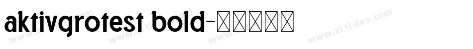 aktivgrotest bold字体转换